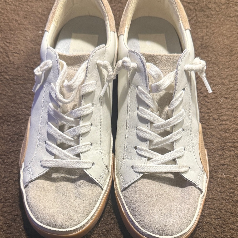 Dolce Vita Cream and Tan Sneakers